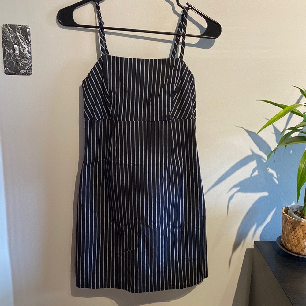 Black & grey striped dress
